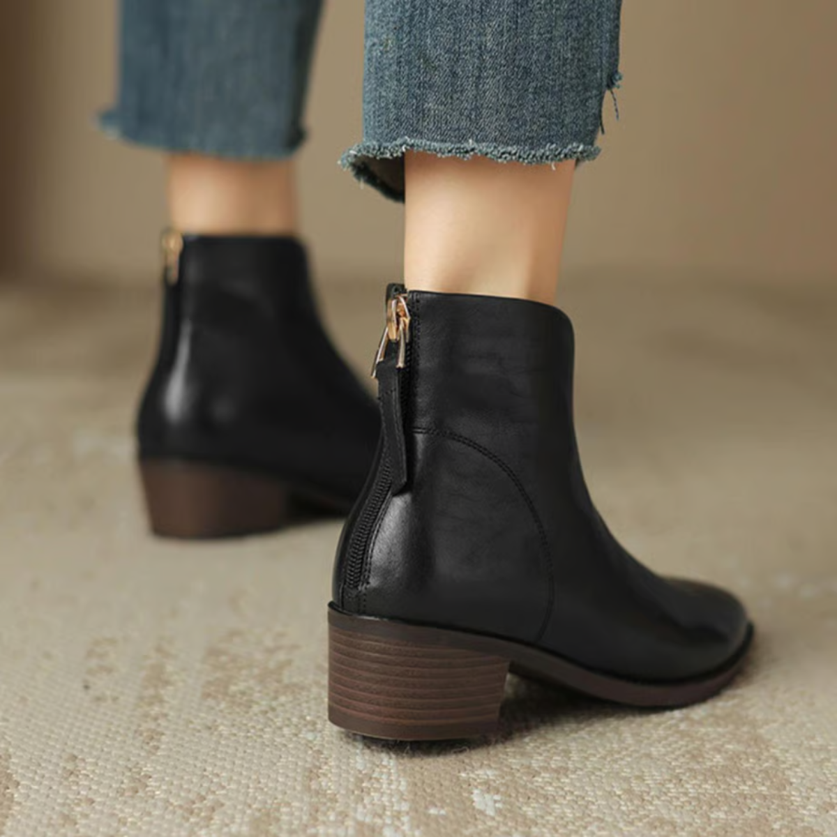 Chloé™ - Bottines de luxe à talon bas