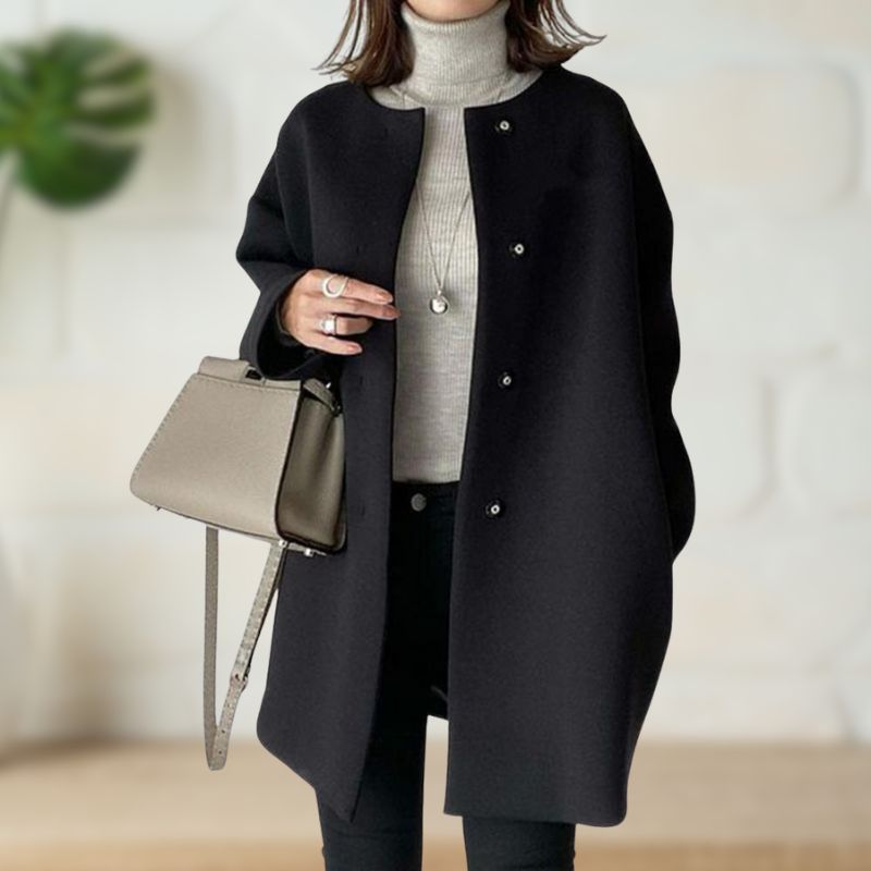 Trude™ - Manteau mi-long élégant en laine douce