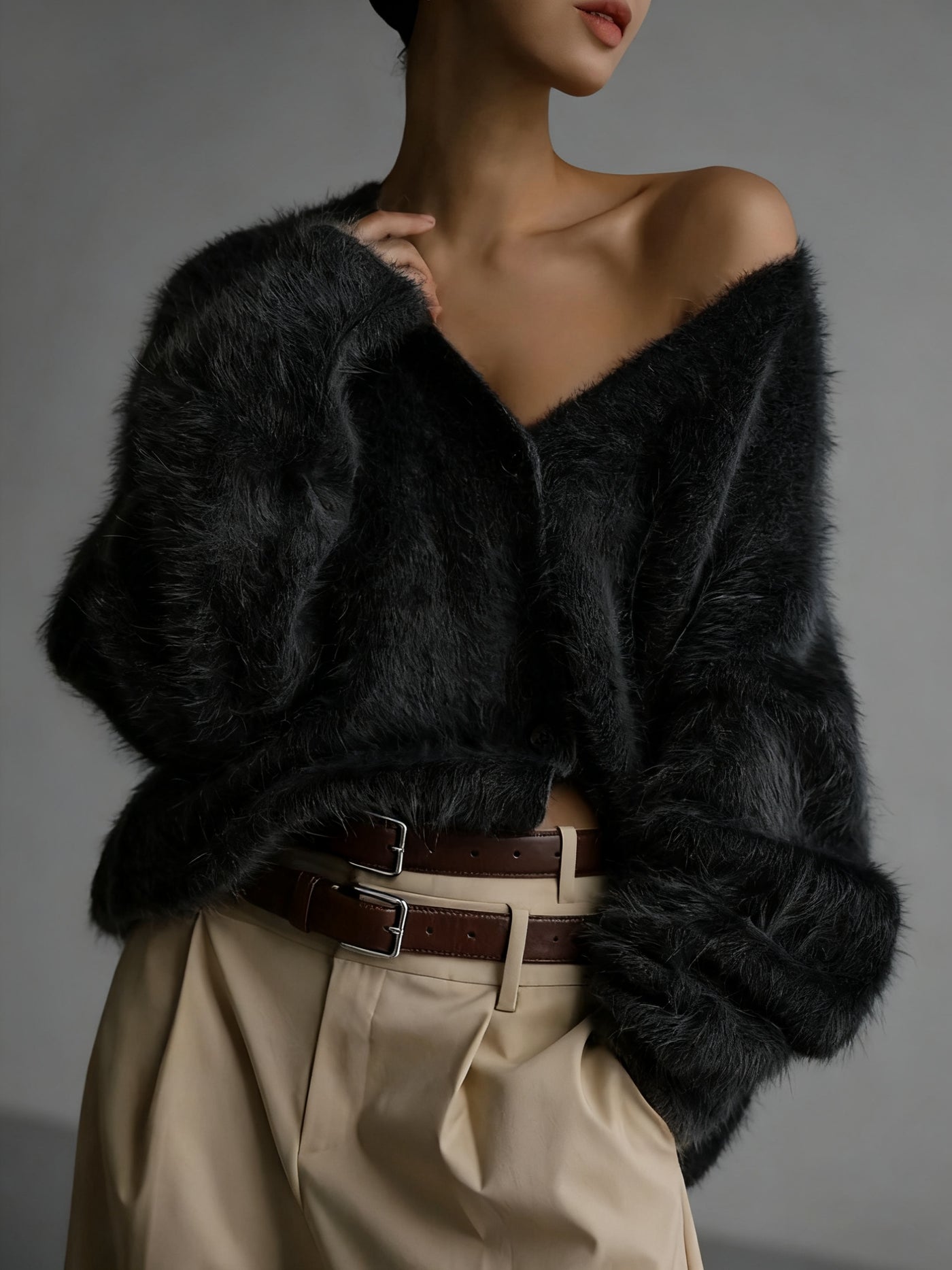 AUREANE™ | CARDIGAN COL ROND LUXUEUX