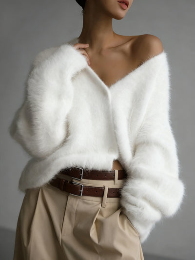 AUREANE™ | CARDIGAN COL ROND LUXUEUX