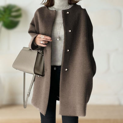 Trude™ - Manteau mi-long élégant en laine douce