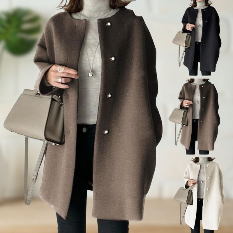 Trude™ - Manteau mi-long élégant en laine douce