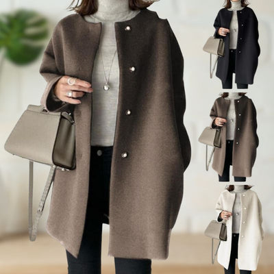 Trude™ - Manteau mi-long élégant en laine douce