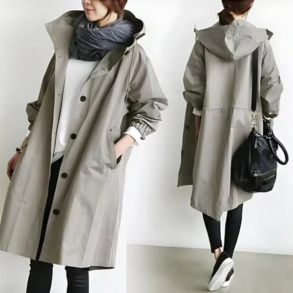 Léa™ - Trench Coat Élégant Déperlant