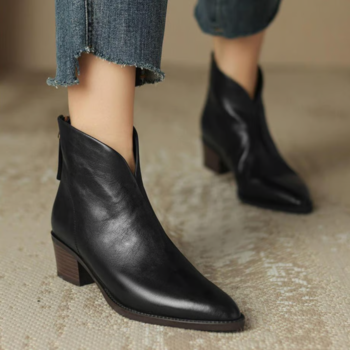Chloé™ - Bottines de luxe à talon bas