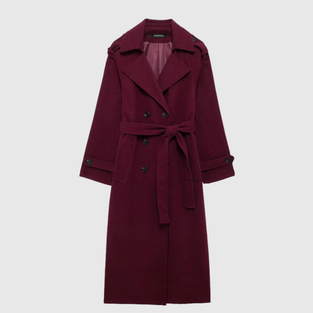Merone™ – Manteau classique élégant rouge bordeau