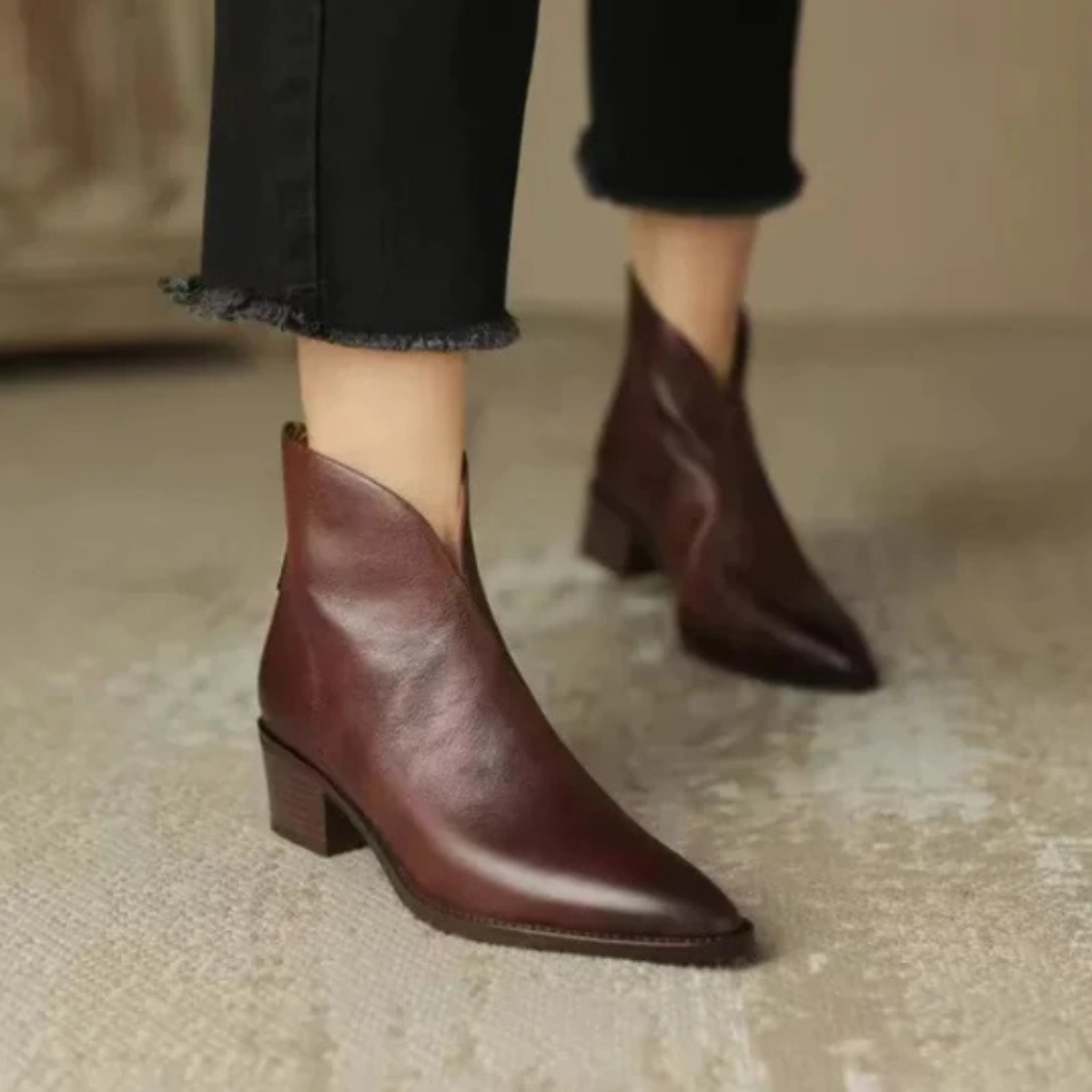 Chloé™ - Bottines de luxe à talon bas