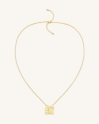 Collier Combiné Cosmos - Plaqué Or 18ct & Zircon blanc