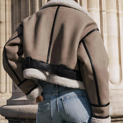 Auvrelle™ - Veste en cuir polyvalente kaki