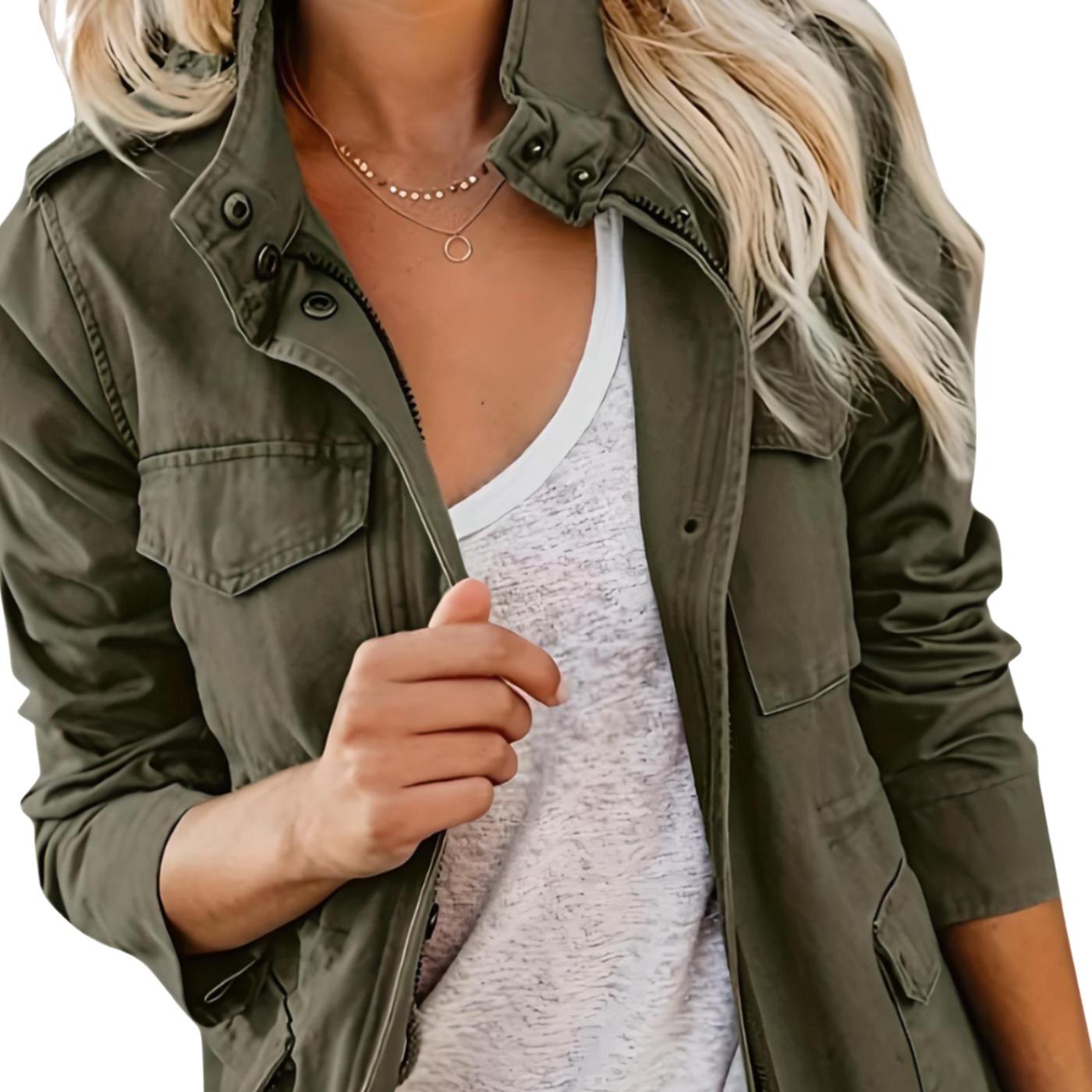 Thilde - Veste Utility Décontractée Élégante