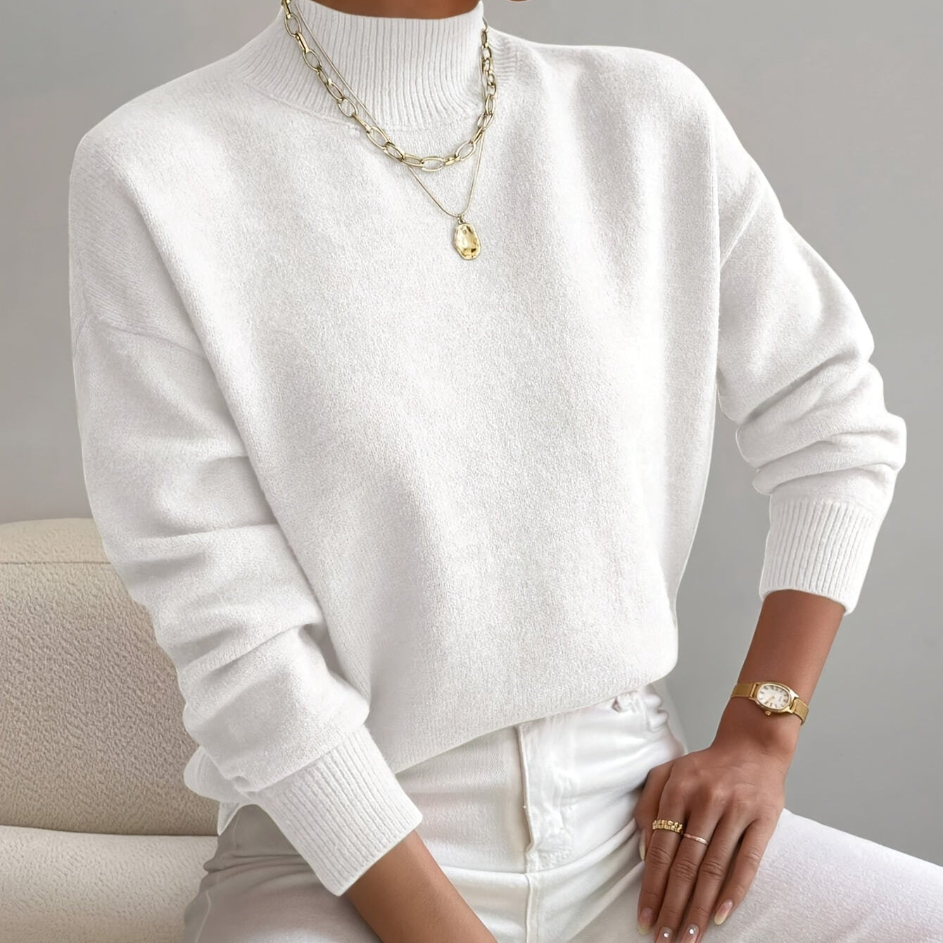 Yvonne™ | Pull Élégant et Chaud en Maille de Qualité